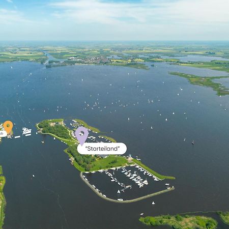 Welcome In - Houseboat 'Elysium' Met Eigen Aanlegsteiger Sneek - Offingawier Kültér fotó