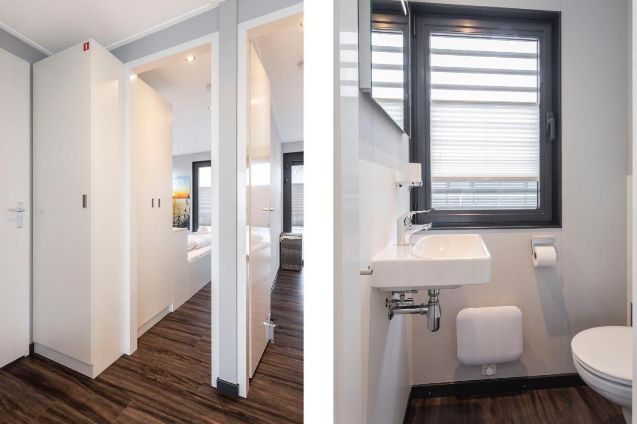 Welcome In - Houseboat 'Elysium' Met Eigen Aanlegsteiger Sneek - Offingawier Kültér fotó